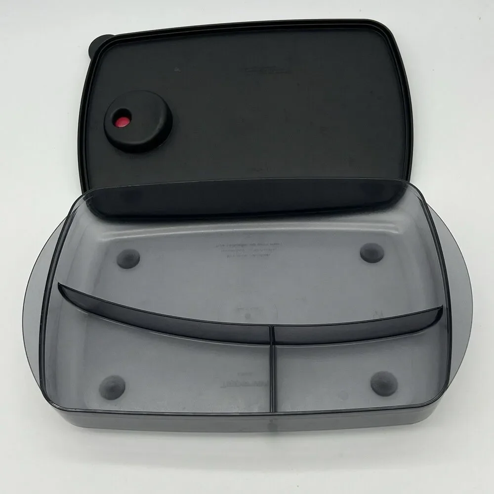 Tupperware black microwave